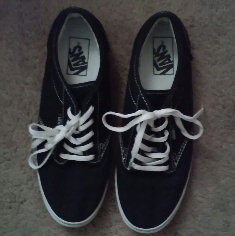 Vans Black Canvas Sneakers size 9